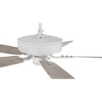 Craftmade P52W5-52WWOK White Pro Plus 52'' 5-blade Ceiling Fan In White W/ White/washed Oak Blades; Light Kit Optional (not Included) Image 4