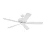 Craftmade P52W5-52WWOK White Pro Plus 52'' 5-blade Ceiling Fan In White W/ White/washed Oak Blades; Light Kit Optional (not Included) Image 2