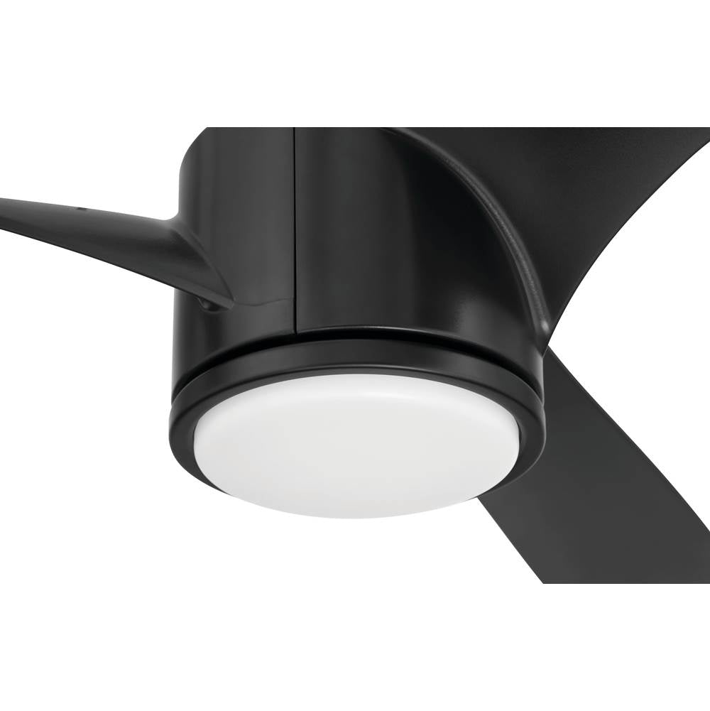 Craftmade PHB52FB3 Flat Black Phoebe 52'' 3-blade Ceiling Fan In Flat Black With Flat Black Blades, Light Kit Sold Separately Image 4