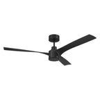 Craftmade PHB52FB3 Flat Black Phoebe 52'' 3-blade Ceiling Fan In Flat Black With Flat Black Blades, Light Kit Sold Separately Image 3