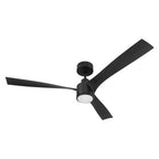 Craftmade PHB52FB3 Flat Black Phoebe 52'' 3-blade Ceiling Fan In Flat Black With Flat Black Blades, Light Kit Sold Separately Image 2