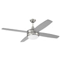 Craftmade Phaze Ii Phaze Ii 52'' 4-blade Ceiling Fan In Brushed Polished Nickel W/ Brushed Nickel/greywood Blades; Integrated Light Kit
