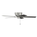 Craftmade Pro Plus Pro Plus Hugger 52'' 5-blade Ceiling Fan In Brushed Nickel W/ Brushed Nickel/greywood Blades; Light Kit Optional (not Included)