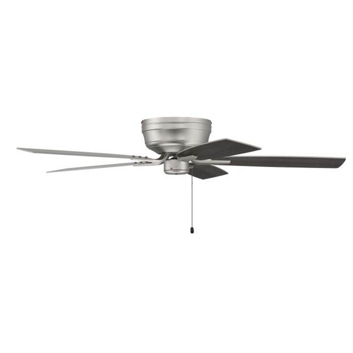 Craftmade Pro Plus Pro Plus Hugger 52'' 5-blade Ceiling Fan In Brushed Nickel W/ Brushed Nickel/greywood Blades; Light Kit Optional (not Included)