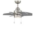 Craftmade Propel Ii Propel Ii 24'' 6-blade Ceiling Fan In Brushed Polished Nickel W/ Brushed Nickel Blades; Integrated Light Kit