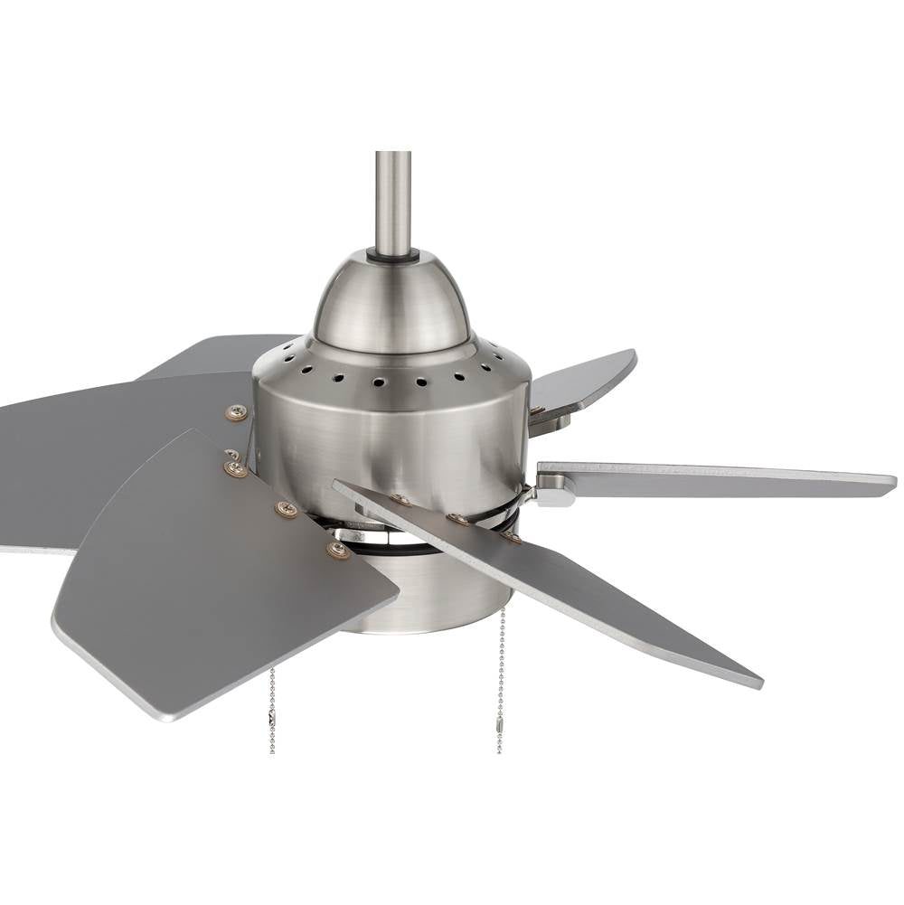 Craftmade PPT24BNK6 Brushed Polished Nickel Propel Ii 24'' 6-blade Ceiling Fan In Brushed Polished Nickel W/ Brushed Nickel Blades; Integrated Light Kit Image 5