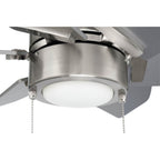 Craftmade PPT24BNK6 Brushed Polished Nickel Propel Ii 24'' 6-blade Ceiling Fan In Brushed Polished Nickel W/ Brushed Nickel Blades; Integrated Light Kit Image 3