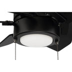 Craftmade PPT24FB6 Flat Black Propel Ii 24'' 6-blade Indoor/outdoor (damp) Ceiling Fan In Flat Black W/ Flat Black Blades; Integrated Light Kit Image 3