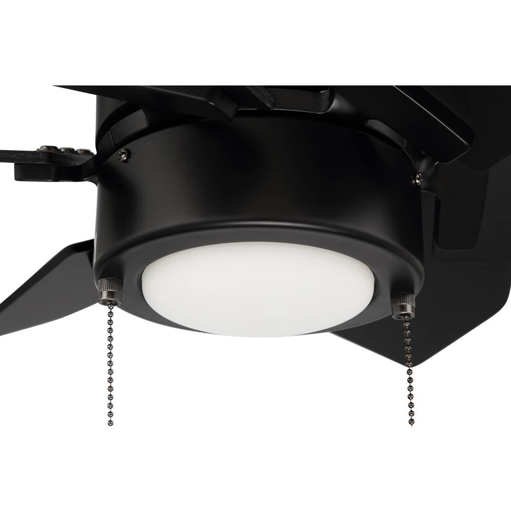 Craftmade PPT24FB6 Flat Black Propel Ii 24'' 6-blade Indoor/outdoor (damp) Ceiling Fan In Flat Black W/ Flat Black Blades; Integrated Light Kit Image 3