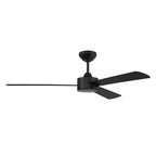 Craftmade PRV52FB3-NWF Flat Black Provision 52'' 3-blade Indoor/outdoor (damp) Ceiling Fan In Flat Black With Flat Black Blades, Not Light Kit Adaptable Image 1