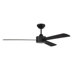 Craftmade Provision 52'' 3-blade Indoor/outdoor (damp) Ceiling Fan In Flat Black With Flat Black Blades, Not Light Kit Adaptable