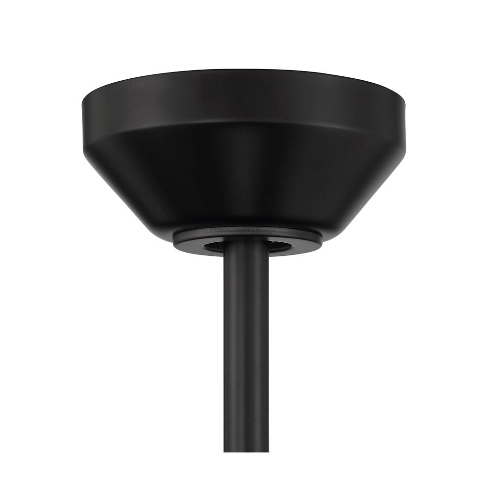 Craftmade PRV52FB3-NWF Flat Black Provision 52'' 3-blade Indoor/outdoor (damp) Ceiling Fan In Flat Black With Flat Black Blades, Not Light Kit Adaptable Image 4
