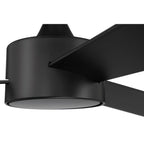 Craftmade PRV52FB3-NWF Flat Black Provision 52'' 3-blade Indoor/outdoor (damp) Ceiling Fan In Flat Black With Flat Black Blades, Not Light Kit Adaptable Image 3