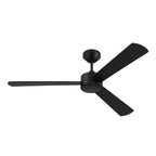 Craftmade PRV52FB3-NWF Flat Black Provision 52'' 3-blade Indoor/outdoor (damp) Ceiling Fan In Flat Black With Flat Black Blades, Not Light Kit Adaptable Image 2