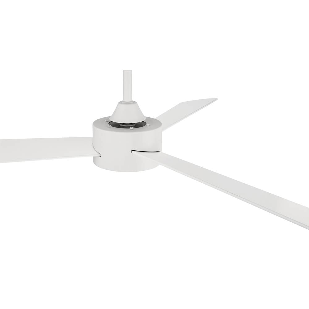Craftmade PRV52MWW3 Matte White Provision 52'' 3-blade Indoor/outdoor (damp) Ceiling Fan In Matte White W/ White Blades; Not Light Kit Adaptable Image 6