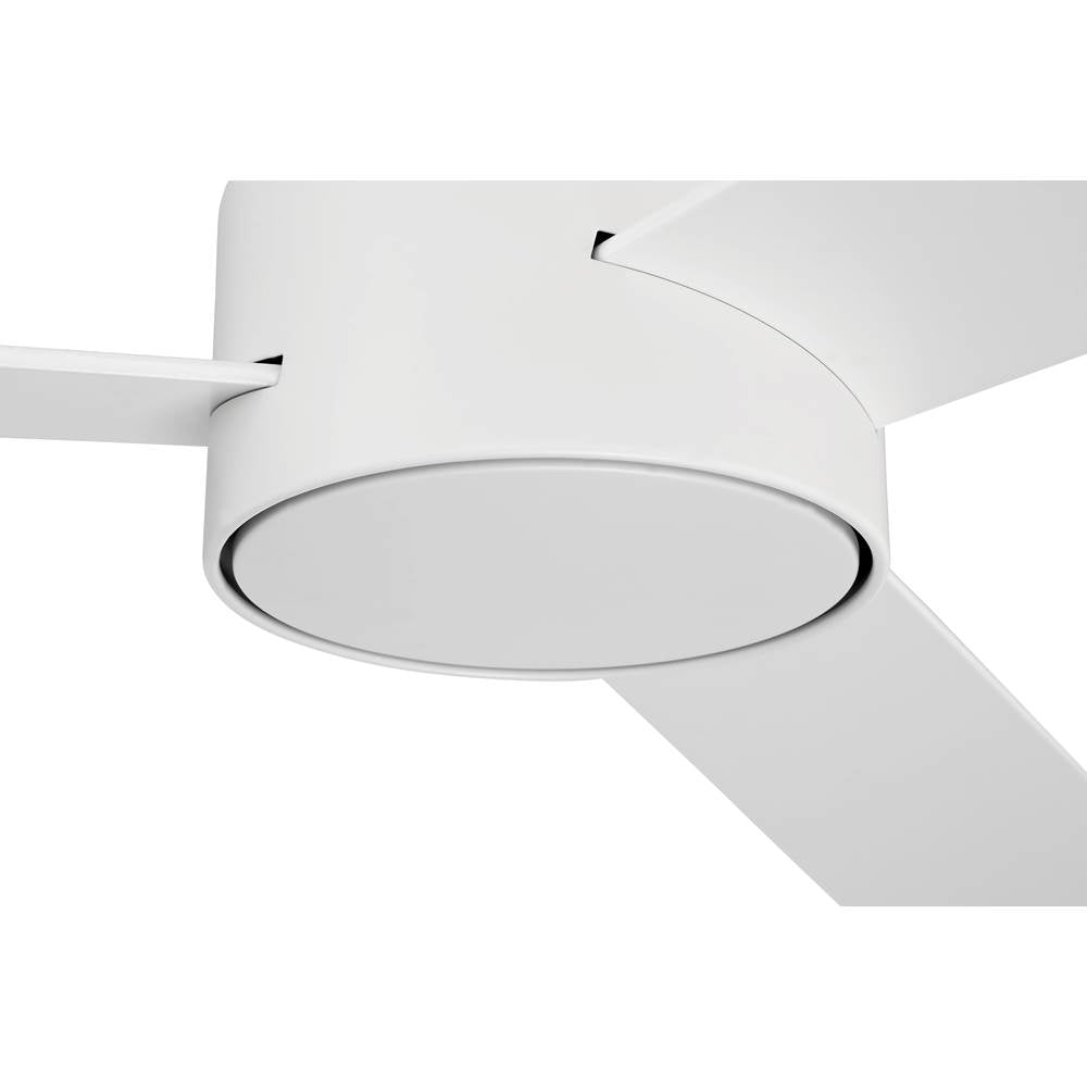 Craftmade PRV52MWW3 Matte White Provision 52'' 3-blade Indoor/outdoor (damp) Ceiling Fan In Matte White W/ White Blades; Not Light Kit Adaptable Image 3
