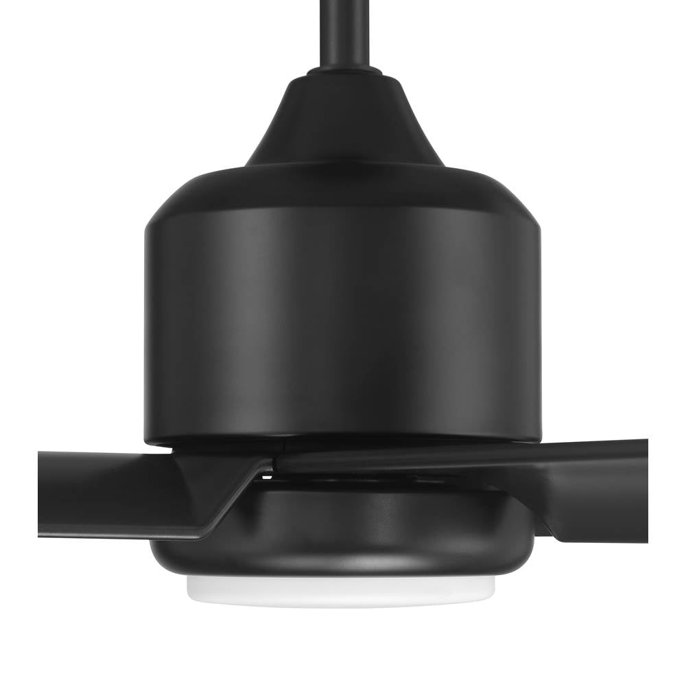 Craftmade Quell 52'' 4-blade Indoor/outdoor (damp) Ceiling Fan In Flat Black With Flat Black Blades, Light Kit Included (optional)