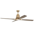 Craftmade Ricasso 60'' 4-blade Ceiling Fan In Satin Brass W/ Driftwood Blades; Light Kit Included (optional)