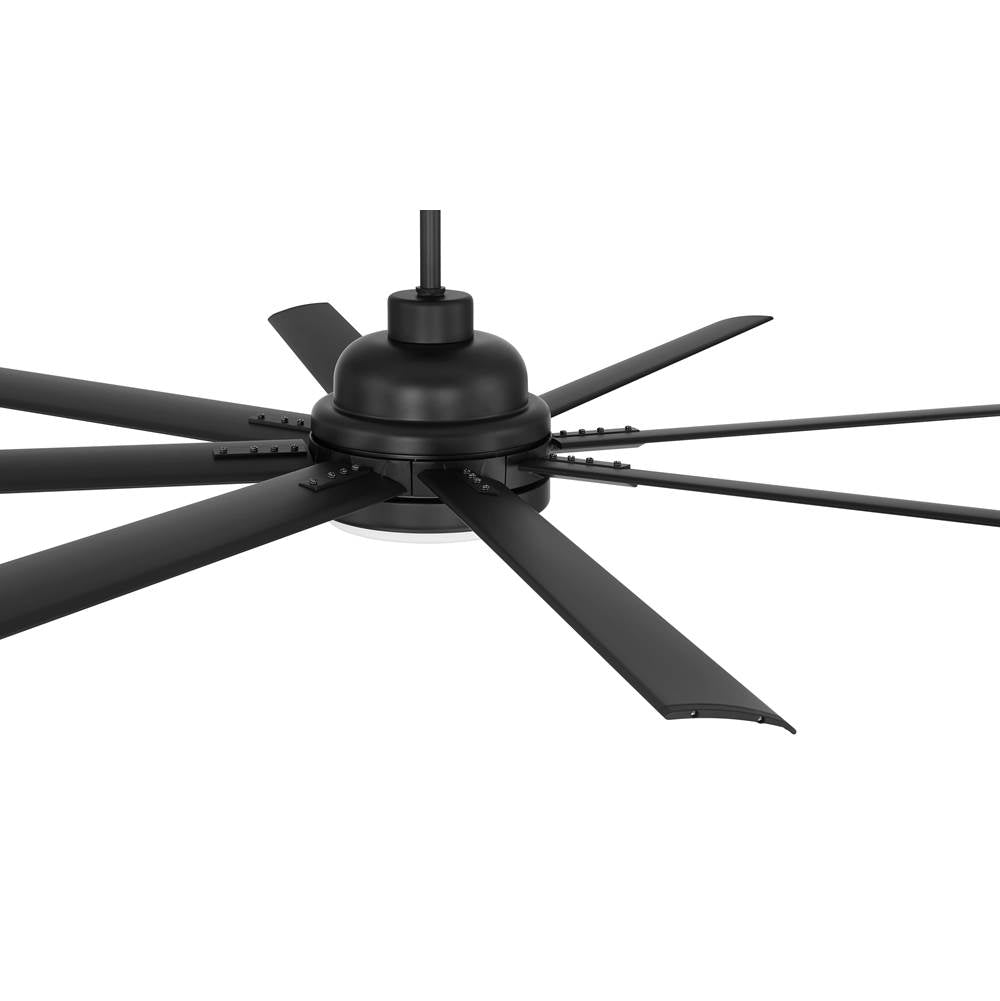 Craftmade RSH65FB8-NWF Flat Black Rush 65'' 8-blade Indoor/outdoor (wet) Ceiling Fan In Flat Black With Flat Black Blades, Light Kit Included (optional) Image 6
