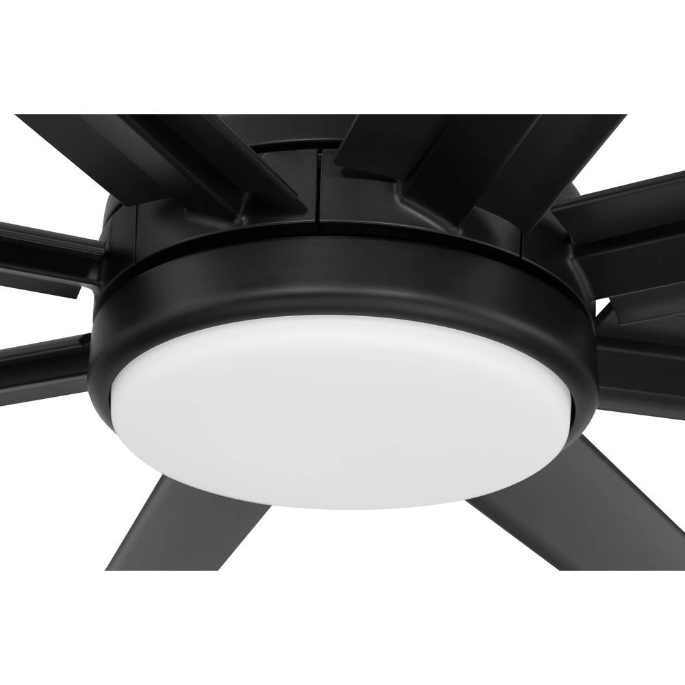 Craftmade RSH65FB8-NWF Flat Black Rush 65'' 8-blade Indoor/outdoor (wet) Ceiling Fan In Flat Black With Flat Black Blades, Light Kit Included (optional) Image 4