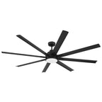 Craftmade RSH72FB8-NWF Flat Black Rush 72'' 8-blade Indoor/outdoor (wet) Ceiling Fan In Flat Black With Flat Black Blades, Light Kit Included (optional) Image 2