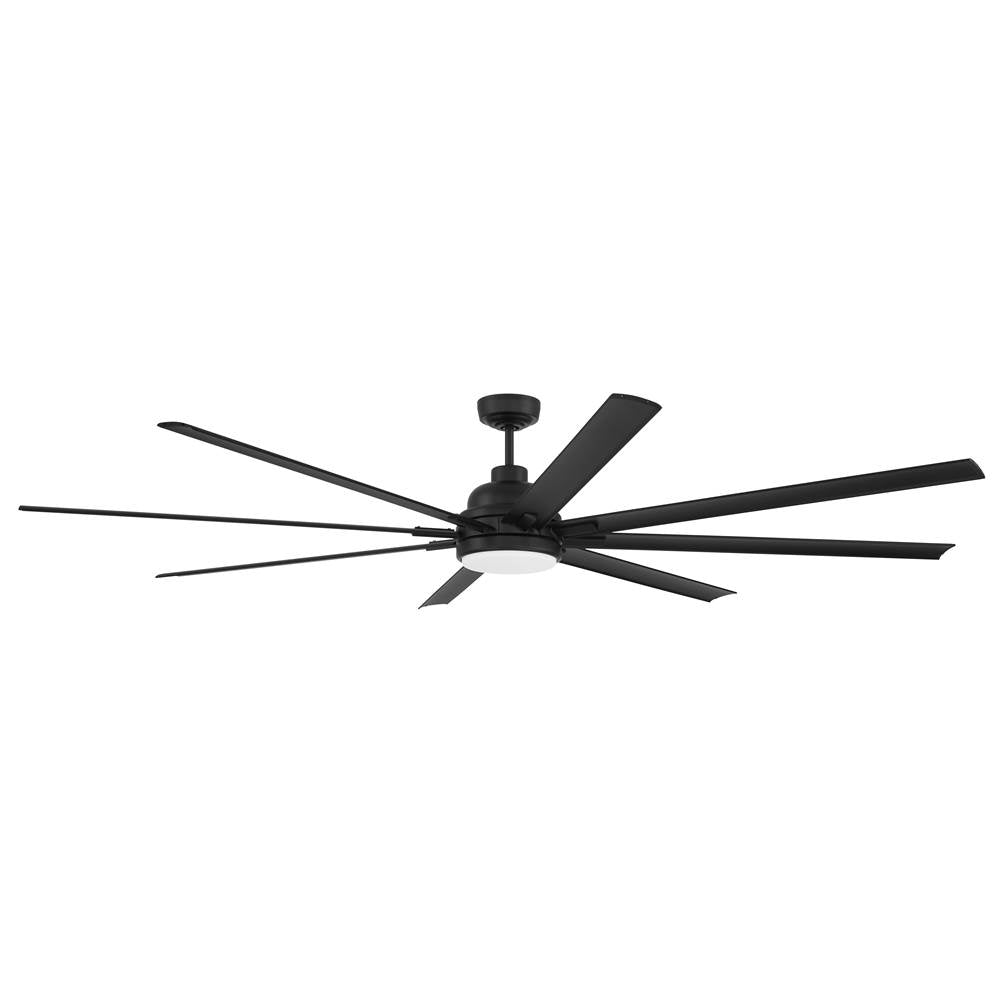 Craftmade RSH84FB8-NWF Flat Black Rush 84'' 8-blade Indoor/outdoor (wet) Ceiling Fan In Flat Black With Flat Black Blades, Light Kit Included (optional) Image 1
