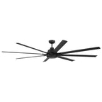 Craftmade RSH84FB8-NWF Flat Black Rush 84'' 8-blade Indoor/outdoor (wet) Ceiling Fan In Flat Black With Flat Black Blades, Light Kit Included (optional) Image 3