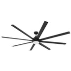 Craftmade RSH84FB8-NWF Flat Black Rush 84'' 8-blade Indoor/outdoor (wet) Ceiling Fan In Flat Black With Flat Black Blades, Light Kit Included (optional) Image 2
