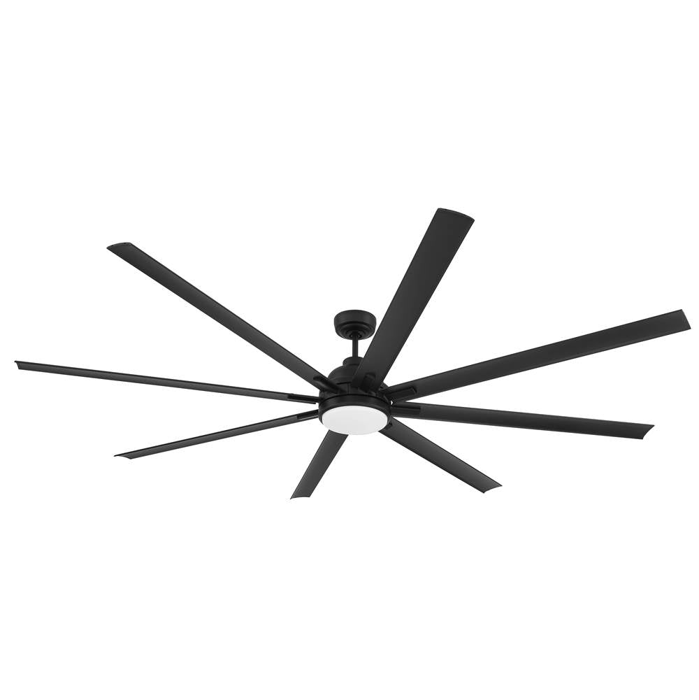 Craftmade RSH84FB8-NWF Flat Black Rush 84'' 8-blade Indoor/outdoor (wet) Ceiling Fan In Flat Black With Flat Black Blades, Light Kit Included (optional) Image 2