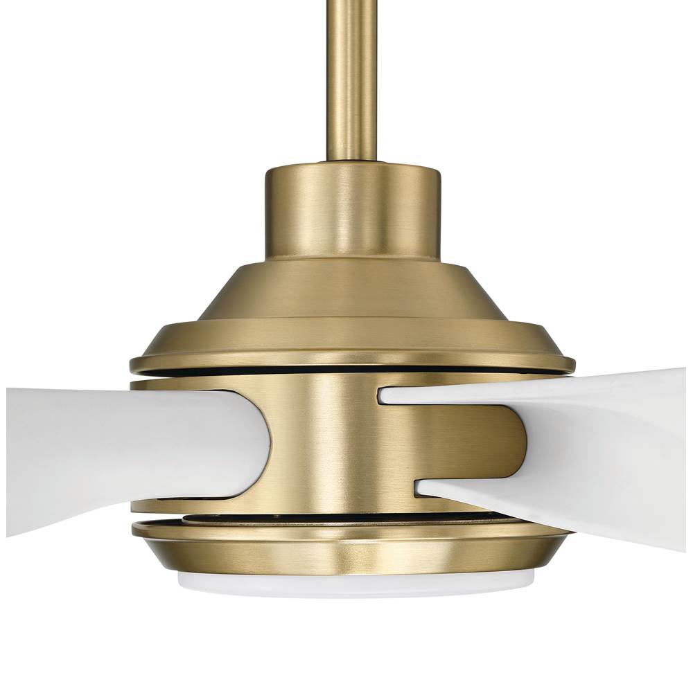 Craftmade RSL52SBW5 Satin Brass Rosalie 52'' 5-blade Ceiling Fan In Satin Brass/white With White Blades, Integrated Light Kit Image 7