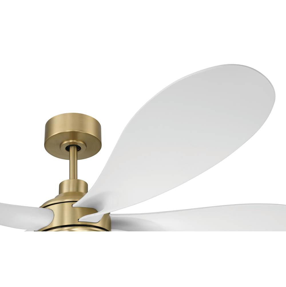 Craftmade RSL52SBW5 Satin Brass Rosalie 52'' 5-blade Ceiling Fan In Satin Brass/white With White Blades, Integrated Light Kit Image 5