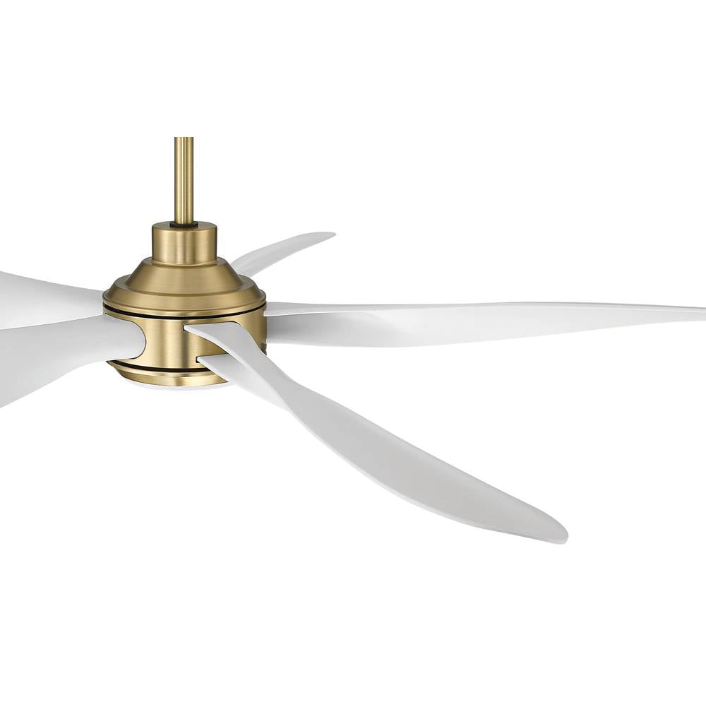 Craftmade RSL52SBW5 Satin Brass Rosalie 52'' 5-blade Ceiling Fan In Satin Brass/white With White Blades, Integrated Light Kit Image 4
