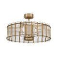 Craftmade Reveal 24'' 4-blade Ceiling Fan In Satin Brass W/ Clear Acrylic Blades,  Integrated Light Kit