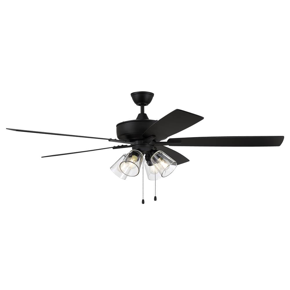 Craftmade Super Pro Super Pro 104 60'' 5-blade Ceiling Fan In Brushed Polished Nickel W/ Driftwood/grey Walnut Blades; Integrated Light Kit