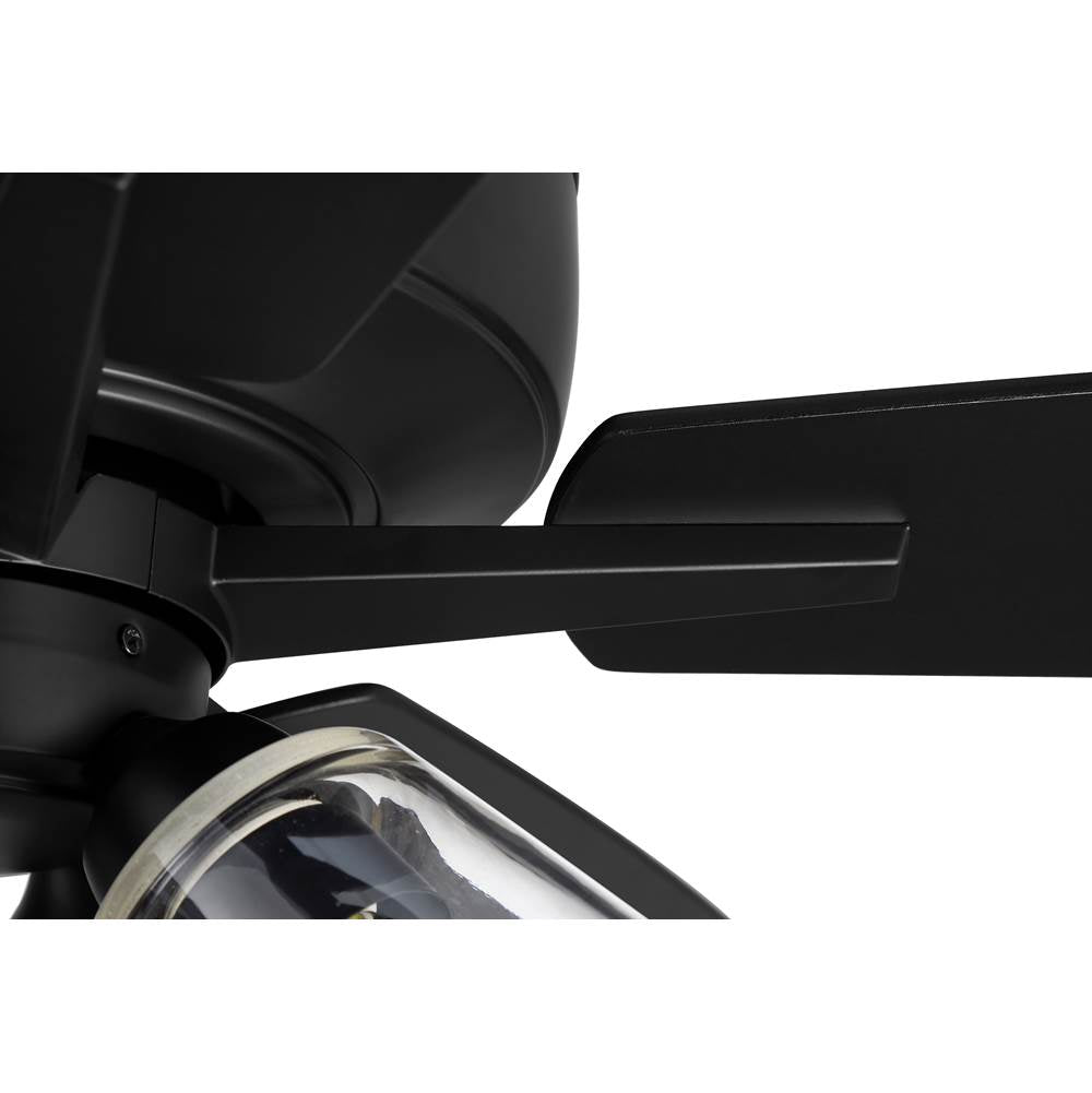 Craftmade S104FB5-60FBGW Flat Black Super Pro 104 60'' 5-blade Ceiling Fan In Flat Black W/ Flat Black/greywood Blades; Integrated Light Kit Image 5