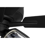Craftmade S104FB5-60FBGW Flat Black Super Pro 104 60'' 5-blade Ceiling Fan In Flat Black W/ Flat Black/greywood Blades; Integrated Light Kit Image 5