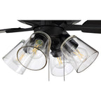 Craftmade S104FB5-60FBGW Flat Black Super Pro 104 60'' 5-blade Ceiling Fan In Flat Black W/ Flat Black/greywood Blades; Integrated Light Kit Image 2