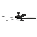 Craftmade S112FB5-60FBGW Flat Black Super Pro 112 60'' 5-blade Ceiling Fan In Flat Black W/ Flat Black/greywood Blades; Integrated Light Kit Image 8