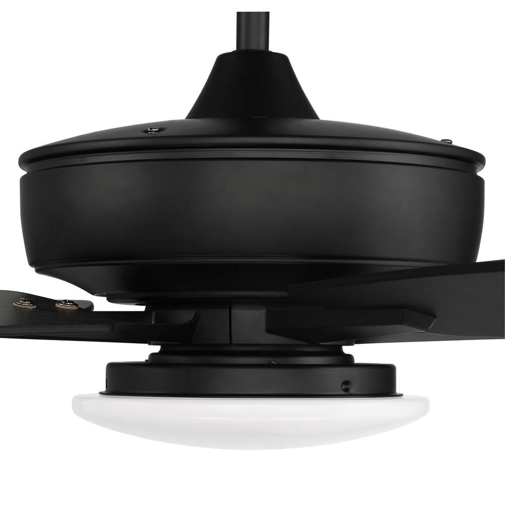 Craftmade S112FB5-60FBGW Flat Black Super Pro 112 60'' 5-blade Ceiling Fan In Flat Black W/ Flat Black/greywood Blades; Integrated Light Kit Image 6