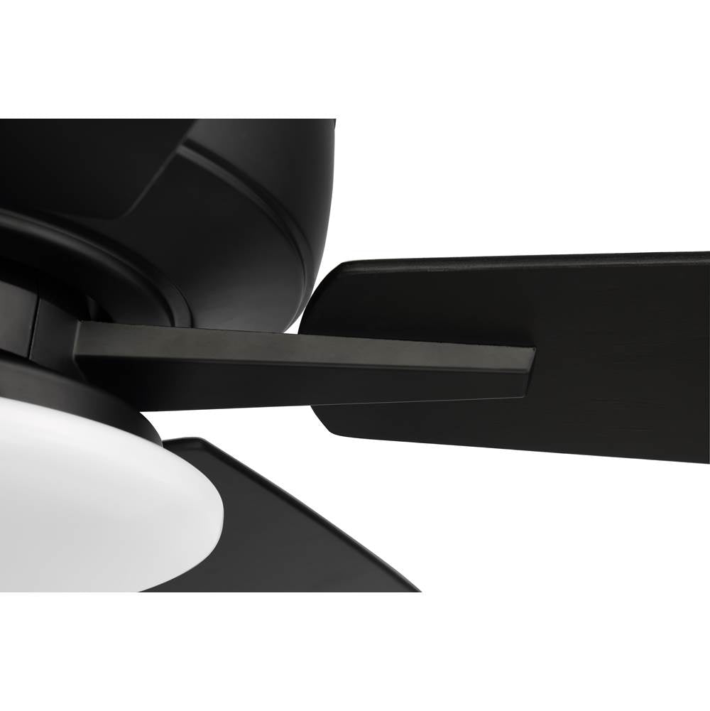 Craftmade S112FB5-60FBGW Flat Black Super Pro 112 60'' 5-blade Ceiling Fan In Flat Black W/ Flat Black/greywood Blades; Integrated Light Kit Image 5
