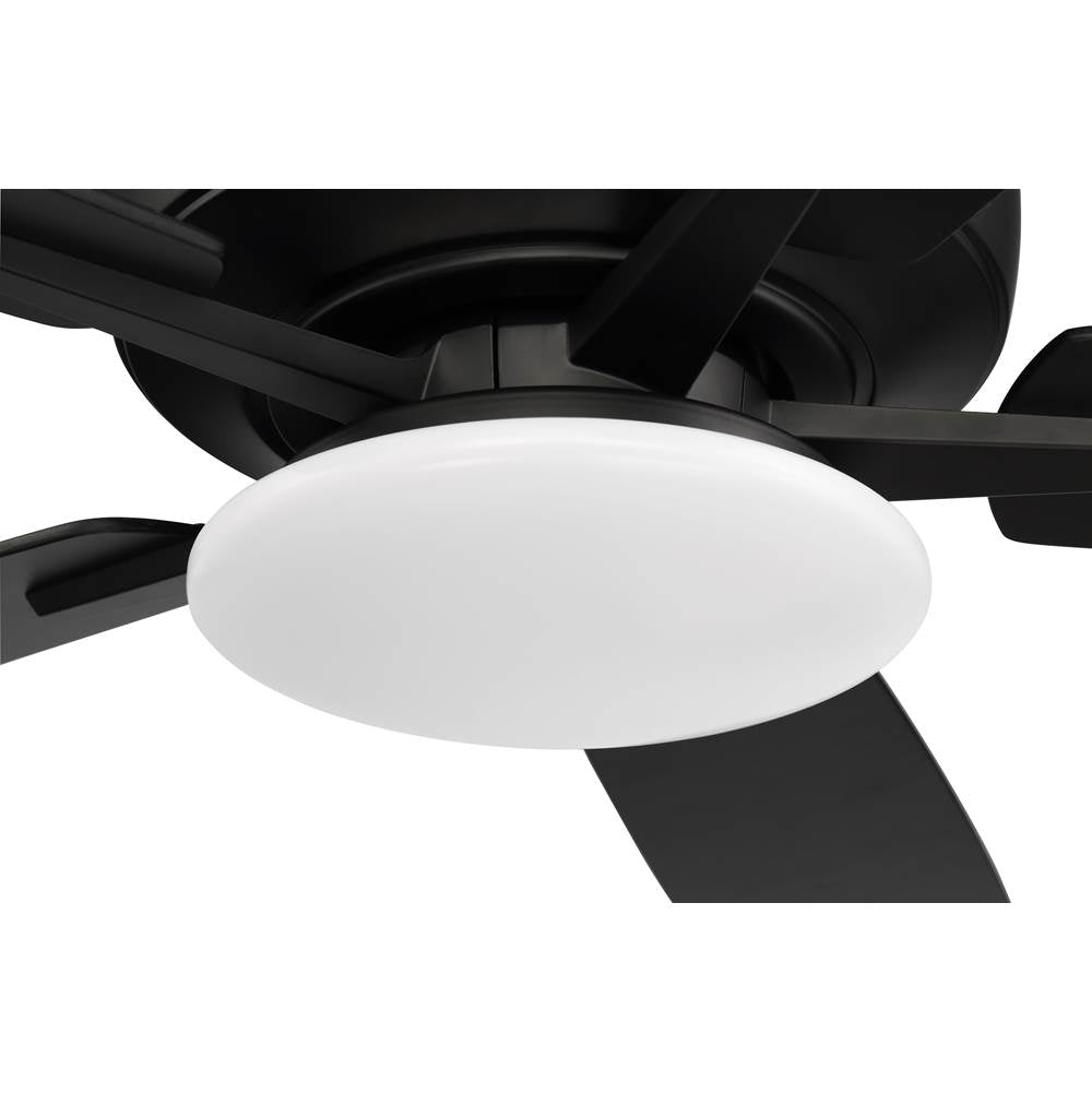 Craftmade S112FB5-60FBGW Flat Black Super Pro 112 60'' 5-blade Ceiling Fan In Flat Black W/ Flat Black/greywood Blades; Integrated Light Kit Image 2