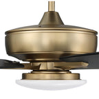 Craftmade S112SB5-60BWNFB Satin Brass Super Pro 112 60'' 5-blade Ceiling Fan In Satin Brass W/ Black Walnut/flat Black Blades; Integrated Light Kit Image 6