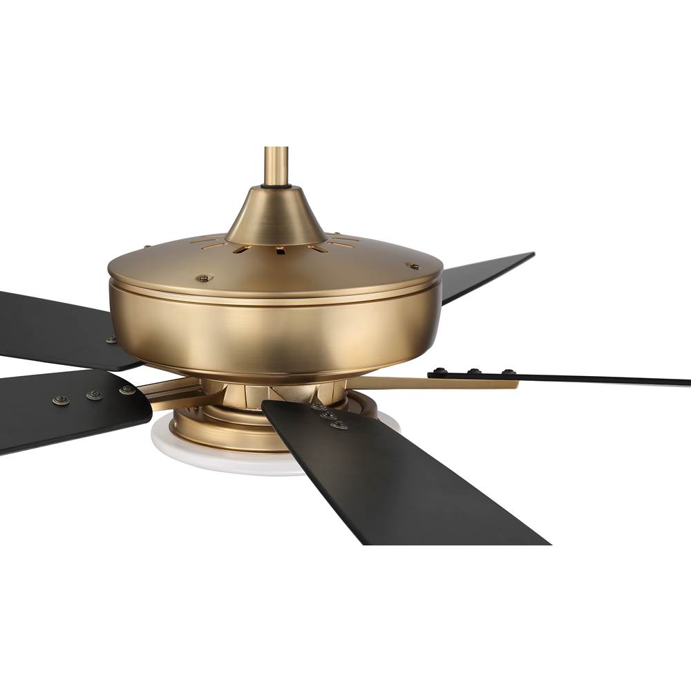 Craftmade S112SB5-60BWNFB Satin Brass Super Pro 112 60'' 5-blade Ceiling Fan In Satin Brass W/ Black Walnut/flat Black Blades; Integrated Light Kit Image 3