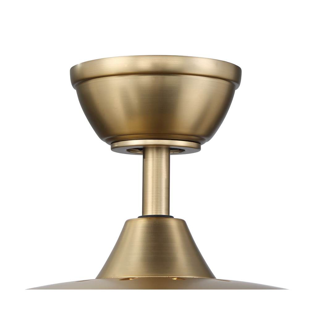 Craftmade S112SB5-60BWNFB Satin Brass Super Pro 112 60'' 5-blade Ceiling Fan In Satin Brass W/ Black Walnut/flat Black Blades; Integrated Light Kit Image 2