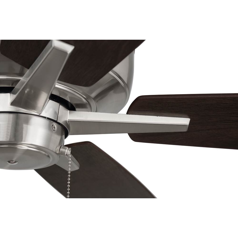 Craftmade S60BNK5-60DWGWN Brushed Polished Nickel Super Pro 60'' 5-blade Ceiling Fan In Brushed Polished Nickel W/ Driftwood/grey Walnut Blades; Light Kit Optional (not Included) Image 7