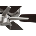 Craftmade S60BNK5-60DWGWN Brushed Polished Nickel Super Pro 60'' 5-blade Ceiling Fan In Brushed Polished Nickel W/ Driftwood/grey Walnut Blades; Light Kit Optional (not Included) Image 7