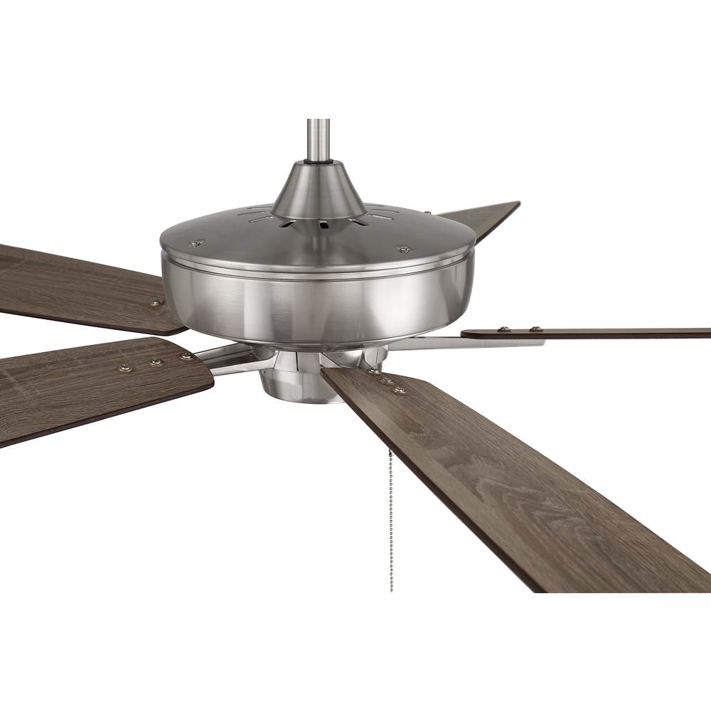 Craftmade S60BNK5-60DWGWN Brushed Polished Nickel Super Pro 60'' 5-blade Ceiling Fan In Brushed Polished Nickel W/ Driftwood/grey Walnut Blades; Light Kit Optional (not Included) Image 5