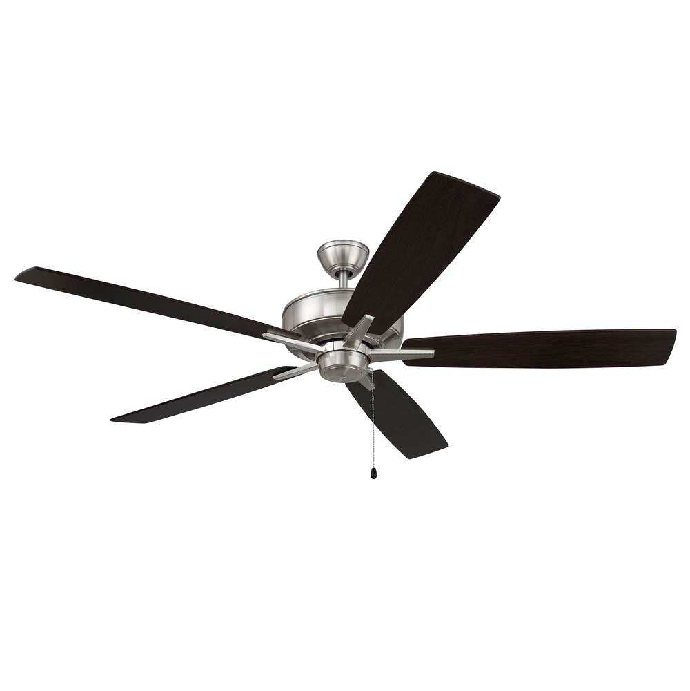 Craftmade S60BNK5-60DWGWN Brushed Polished Nickel Super Pro 60'' 5-blade Ceiling Fan In Brushed Polished Nickel W/ Driftwood/grey Walnut Blades; Light Kit Optional (not Included) Image 4