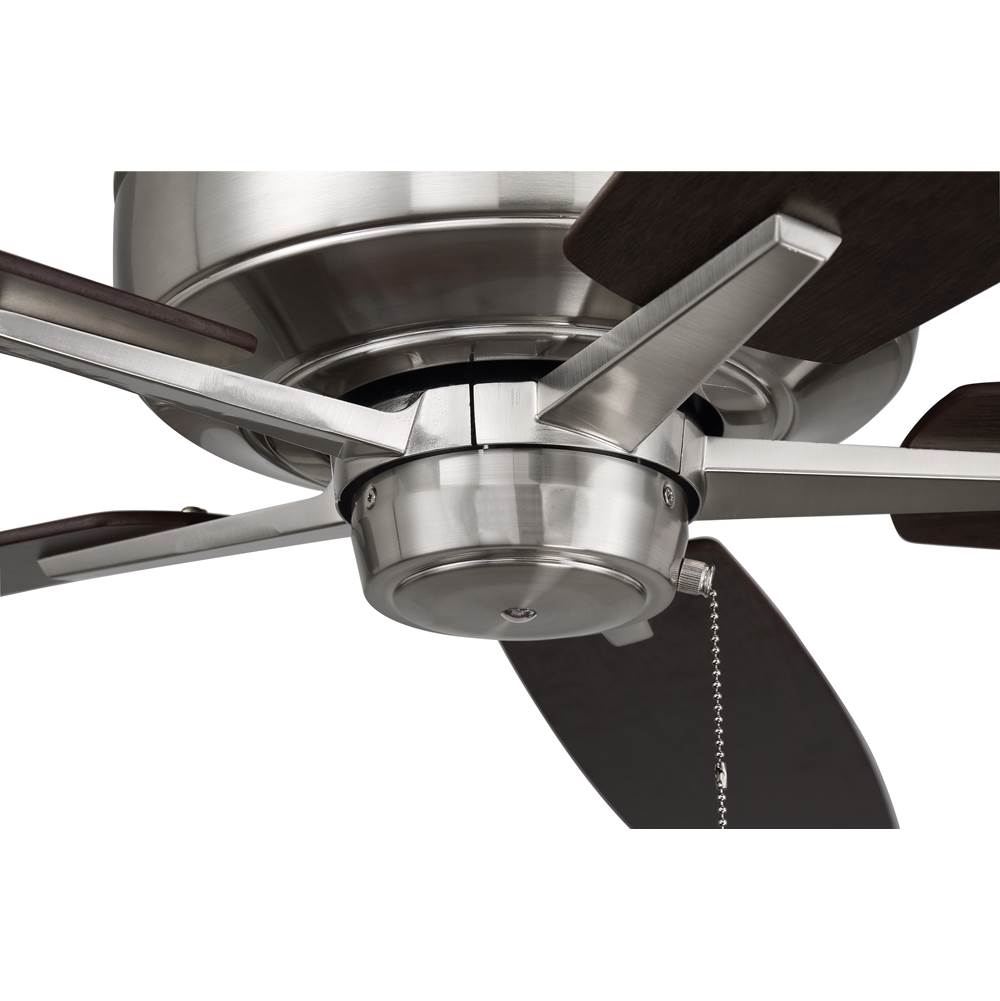 Craftmade S60BNK5-60DWGWN Brushed Polished Nickel Super Pro 60'' 5-blade Ceiling Fan In Brushed Polished Nickel W/ Driftwood/grey Walnut Blades; Light Kit Optional (not Included) Image 2