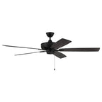 Craftmade Super Pro Super Pro 60'' 5-blade Ceiling Fan In Brushed Polished Nickel W/ Driftwood/grey Walnut Blades; Light Kit Optional (not Included)